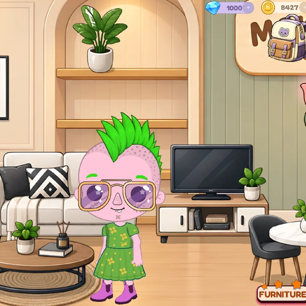 Living room furniture and plants in Moko Life
